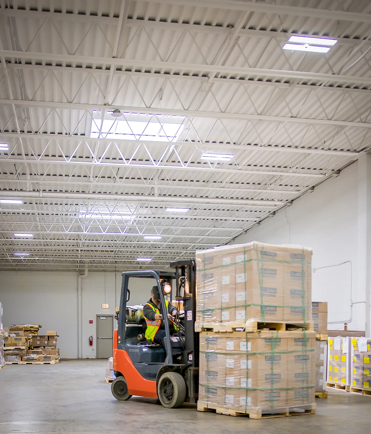 Forklift Operator in Warehouse of ForeFront Packaging Solutions