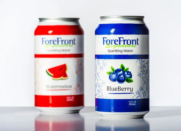 ForeFront Cans in red and blue