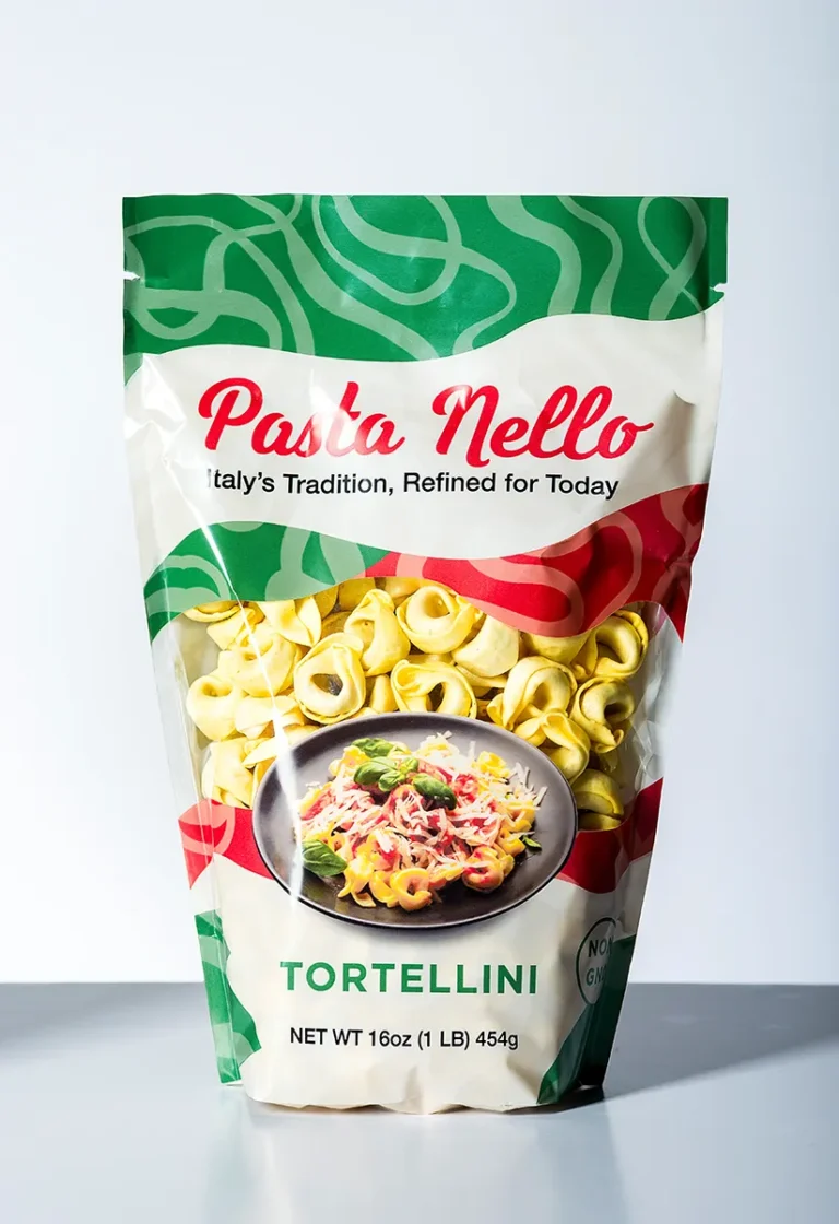 Pasta packaging for tortellini