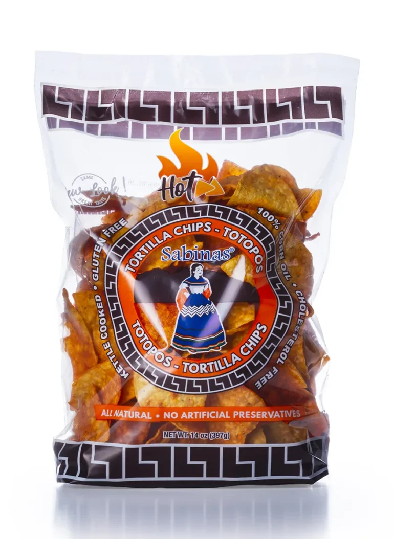 Sabina's Tortilla Hot Chips Plastic Bag Flexible Packaging by ForeFront Packaging Solutions